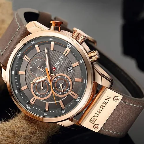 Vista 4 de FANMIS Reloj deportivo de cuarzo analógico militar para hombre, cronógrafo, clásico, casual, vestido de negocios, impermeable, reloj de pulsera