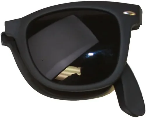 Vista 2 de Gafas de sol plegables negras mate + estuche GT