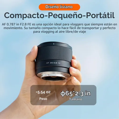 Vista 2 de VILTROX Lente de marco completo F2.8 FE de 0.787 in f/2.8 para Sony E-Mount, STM lente de enfoque automático para Sony E-Mount A7 A7R A7S A7C A7II