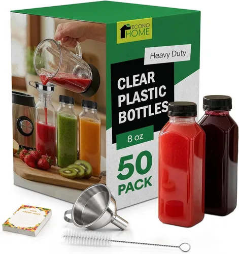 Vista 24 de EconoHome 16oz, paquete de 100 botellas de jugo sin BPA, a prueba de fugas
