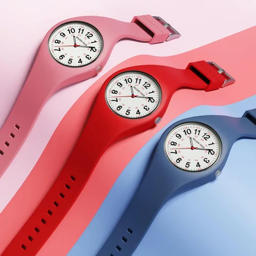 Vista 6 de GOLDEN HOUR Relojes deportivos impermeables analógicos unisex para enfermeras, profesionales médicos, estudiantes, esfera militar brillante y fácil