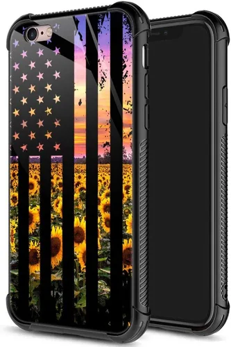 Vista 41 de ZHEGAILIAN Funda para iPhone 6/6S, protección de grado militar, esquinas a prueba de golpes, funda antiarañazos para iPhone 6/6S, pavo real