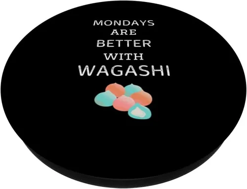 Vista 2 de Vintage Mondays Are Better With Wagashi Retro Wagashi Lover PopSockets Swappable PopGrip