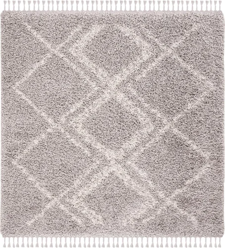 Vista 28 de SAFAVIEH Pro Luxe Shag Collection - Alfombra de pasillo, 2 pies 6 pulgadas x 6 pies, color crema y azul, diseño de borlas bohemias, no desprende