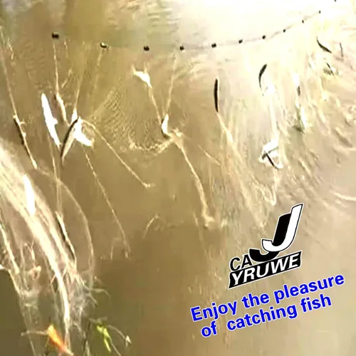 Vista 9 de Folding Fish Sticky Net Three Layer Mesh Nylon Floating Fishing Net Automatically Trap Catch Stick More Fish Easily Portable Folded Reuse Durable
