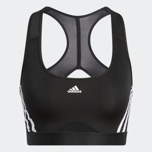 Vista 3 de adidas Sujetador de 3 rayas de soporte medio para mujer