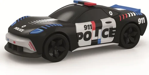 Vista 3 de Carrera Speed Arena Police Chase - Pista de carreras de coches con ranura portátil. Incluye 2 coches - Juego de carreras de juguete con batería