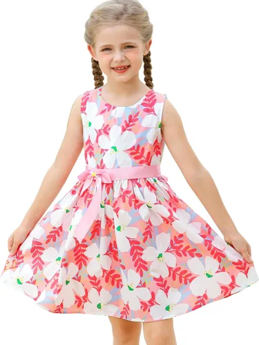 Vista 33 de Vestido de verano para niña, de algodón, con diseño floral