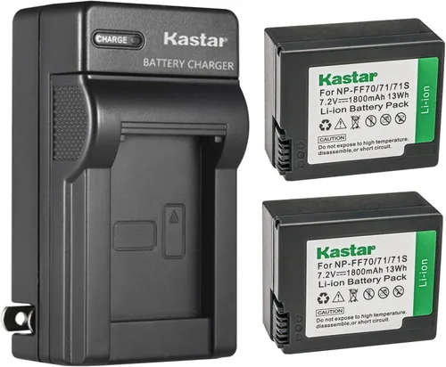 Vista 5 de Kastar NP-FF70 Reemplazo del cargador de batería de pared de CA para Sony DCR-PC108E, DCR-PC109, DCR-PC109E, DCR-PC350, DCR-PC350E, DCR-IP1