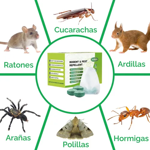 Vista 5 de Repelente de plagas de roedores, paquete de 28 trampas para ratones