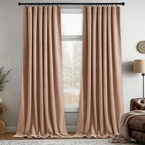 Vista 38 de StangH Cortinas de terciopelo rojo de 42 x 84 pulgadas de lujo, con aislamiento térmico, divisores de habitación, decoración navideña del hogar