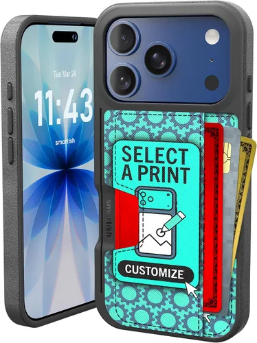 Vista 36 de Smartish Funda tipo cartera para iPhone 11 Pro - Wallet Slayer Vol. 2 [soporte protector delgado] tarjetero (seda) - Black Tie Affair Holds 3