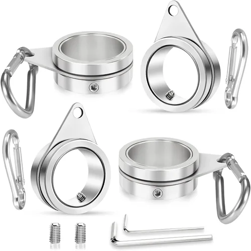 Vista 9 de Anillos giratorios de asta de bandera de 1 pulgada, clips giratorios de aleación de aluminio anti-envoltura de 360°, anillos giratorios de montaje