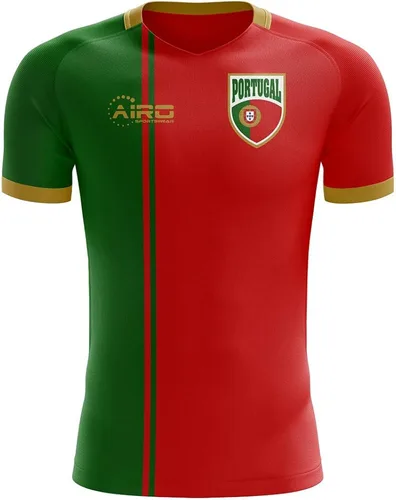 Vista 2 de Airosportswear 2022-2023 Portugal Flag Home Concept Football Soccer T-Shirt Jersey (Cristiano Ronaldo 7) - Kids