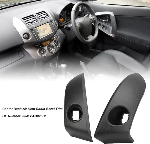 Vista 2 de 55412-42060-b1 CenterAir Vent Radio Bisel Trim for2006-2012, mejora la apariencia, construcción
