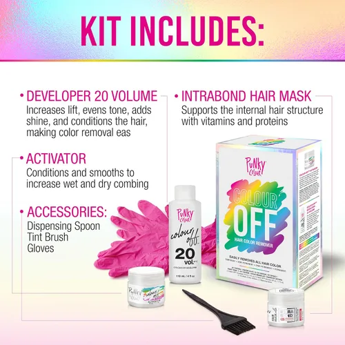 Vista 3 de Kit de Removedor de Tinte de Cabello Punky - Removedor de Tinte para el Cabello, Elimina de Forma Segura el Tinte Semipermanente y Permanente