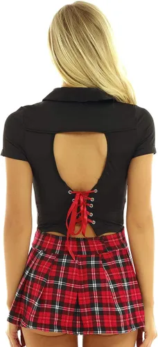 Vista 2 de TiaoBug - Conjunto de lencería para mujer, diseño de cuadros