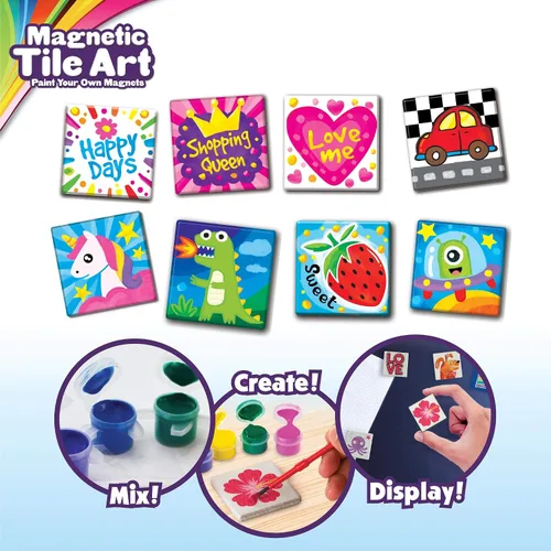 Vista 3 de Creative Kids Arte magnético de mini azulejos: haz tus propios 10 imanes de nevera