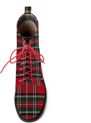 Vista 100 de ROSERWISH Botas altas de tacón bajo y grueso para mujer, con cordones, cómodas, modernas, con puntera redonda, de 2.5 pulgadas