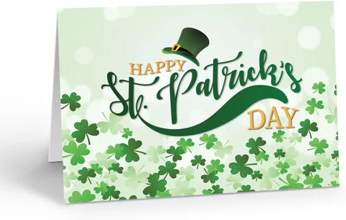 Vista 13 de Stonehouse Collection Surtido de tarjetas de felicitación del día de San Patricio, tarjetas irlandesas de la suerte, trébol, duende, decoraciones