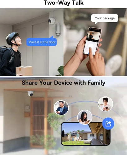 Vista 7 de Sistema de cámara de seguridad inalámbrica con monitor de 10 pulgadas, 2 cámaras WiFi domo de 3 MP para exteriores, NVR de vigilancia de 10 canales
