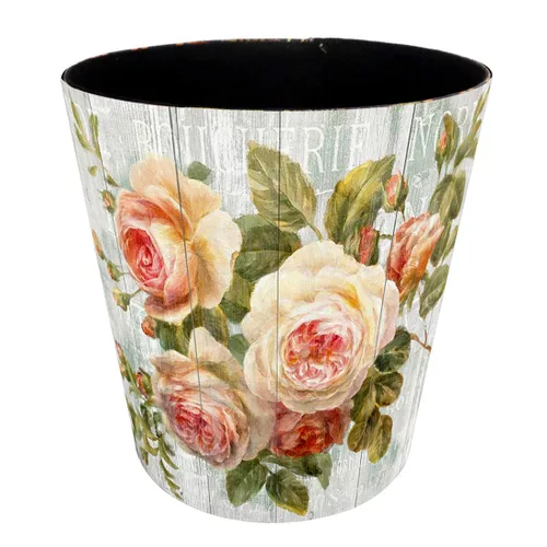 Vista 20 de Cubo de basura de cuero, cesta de basura decorativa retro, canasta de papel pequeña de capacidad de 10 L, bote de basura impermeable para baño