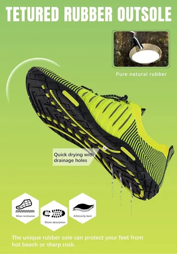 Vista 3 de WateLves Zapatos de agua para hombre y mujer, zapatos de natación para la playa, zapatos de natación descalzos, atléticos, de secado rápido