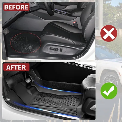 Vista 5 de YITAMOTOR Juego de alfombrillas para Chevrolet Equinox 2018-2024, juego de forro de carga de ajuste personalizado para delantero y segundo asiento