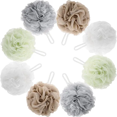 Vista 8 de Paquete de 4 esponjas de baño, esponja de malla para baño y ducha, esponja para el cuerpo, 1.76 oz/pieza