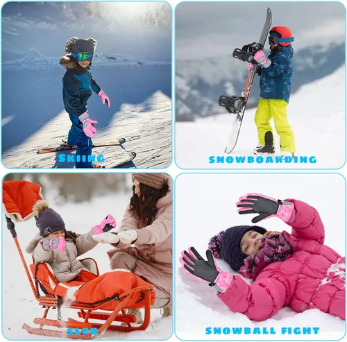 Vista 7 de Guantes de nieve y esquí de invierno para niños