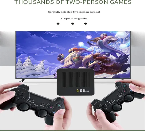 Vista 4 de G11 Pro Game Box 4K HD TV Game Stick Consola de videojuegos 256G incorporada 60000+ juegos retro, reproductor de juegos portátil inalámbrico
