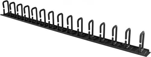 Vista 7 de StarTech Organizador de gestión de cables de 1U de 19 pulgadas, gancho de anillo en D, administrador de cables de rack de red/servidor, panel