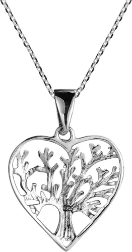 Vista 3 de AeraVida Collar de plata esterlina 925 con forma de corazón romántico del árbol de la vida Collar de plata de ley Collar en forma de corazón