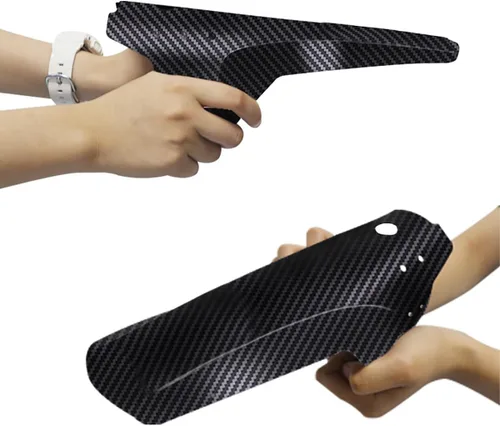 Vista 7 de VANZACK 2 unids 3d fibra de carbono se accesorios moto barro bicicleta rueda trasera bicicleta bicicleta guardabarros guardabarros