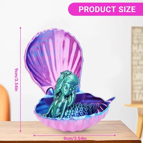 Vista 3 de Figura impresa en 3D, adorno decorativo de mar, estatua de exhibición de fantasía estilo océano, pieza de exhibición coleccionable para escritorio