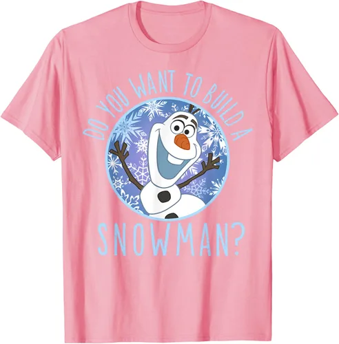 Vista 29 de Disney Camiseta Frozen Olaf con texto en inglés "Do You Want to Build A Snowman Negro