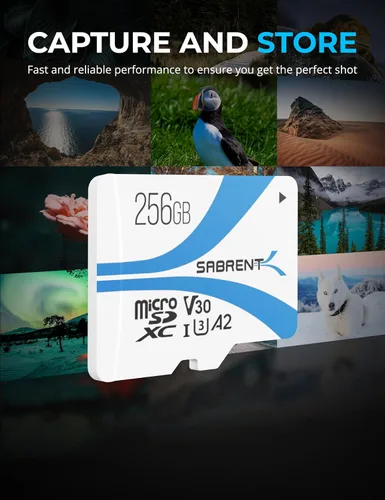Vista 2 de SABRENT Rocket - Tarjeta de memoria MicroSDXC V30 A2 de 256 GB, paquete de 2 unidades, R100MB/s W30MB/s, compatible con Steam Deck, Nintendo-Switch