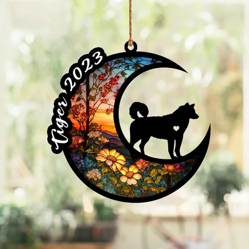 Vista 117 de Atrapasoles conmemorativo para perros, regalo de condolencia de perro de la pérdida del bulldog americano, regalos conmemorativos para los amantes