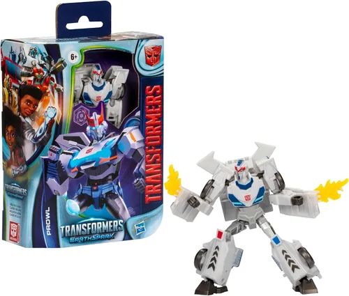 Vista 3 de Transformers EarthSpark Deluxe Class Prowl - Figura de acción de robot de 5 pulgadas, se convierte en 12 pasos, juguetes interactivos para niños