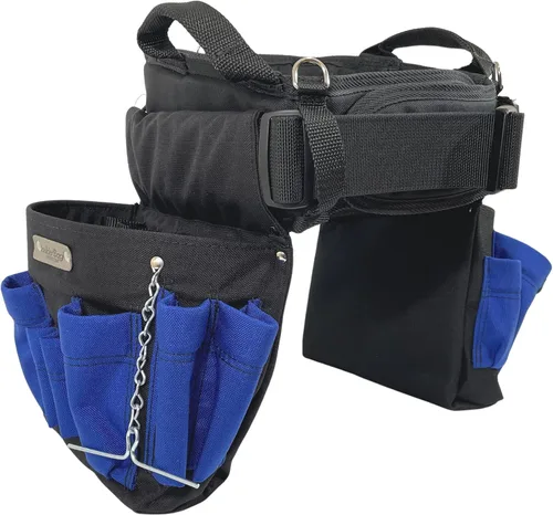 Vista 3 de BOULDER BAG - Cinturón profesional para electricista MAX Combo con soporte de espalda cómodo, hebilla de liberación rápida, cinturón de trabajo Azul