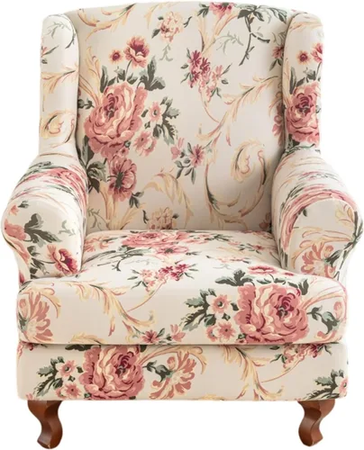 Vista 34 de Eco-Ancheng Fundas para silla con respaldo de ala, 2 piezas, fundas elásticas para silla con respaldo de ala, fundas para sillón con respaldo