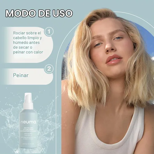 Vista 9 de NEUMA Neu Volume Styling Spray para el cabello, 6.7 onzas líquidas, protector de calor con aroma de hinojo, ylang ylang, pachulí y vainilla