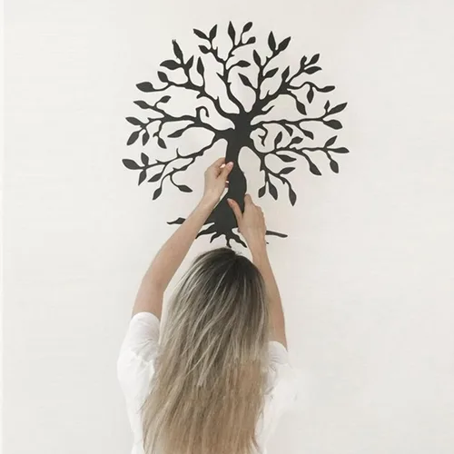 Vista 3 de Solucky Decoración de pared de árbol de la vida de metal, decoración de arte en metal, arte de pared del árbol de la vida, decoración de pared