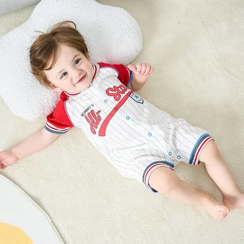 Vista 2 de pureborn Mameluco de una sola pieza para bebés, niños y niñas, ropa de verano de 0 a 24 meses