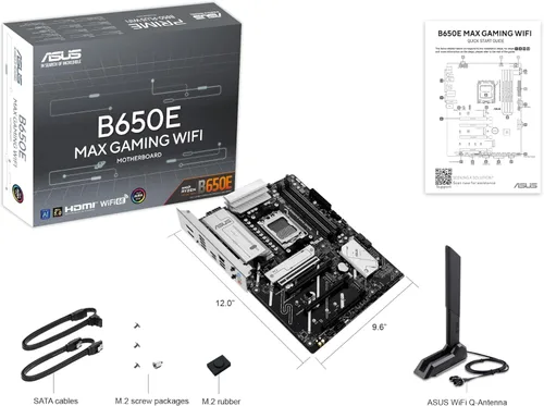 Vista 8 de MICRO CENTER Procesador AMD 7700X con placa base ASUS B650E MAX Gaming WF