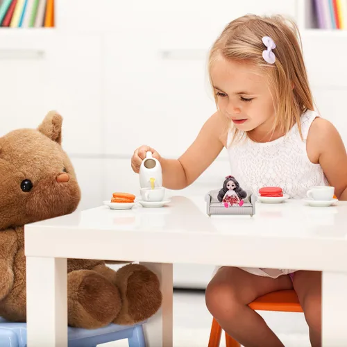 Vista 5 de Toddmomy - Sofá miniatura a escala 1:12, juego de 3 piezas, muebles
