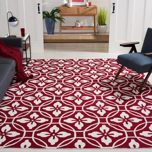 Vista 18 de SAFAVIEH Four Seasons Collection FRS236E - Alfombra de pasillo floral con gancho a mano, 2 pies 3 pulgadas x 8 pies, color chocolate y marfil