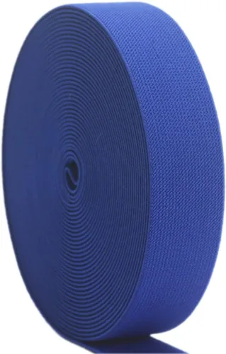Vista 10 de Banda elástica de punto negro de 1-1/2 pulgadas, 10 yardas, 1.496 in, tejido de sarga de doble cara, correas elásticas pesadas, banda elástica