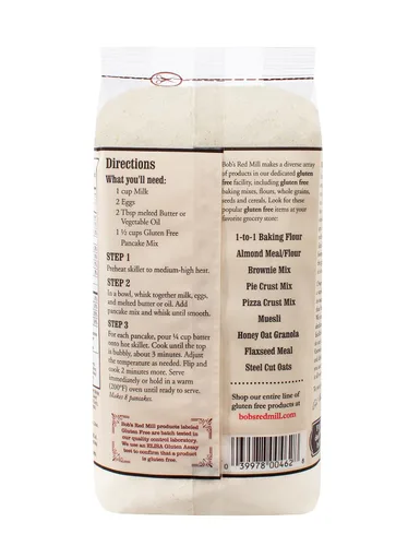 Vista 6 de Bob's Red Mill Mezcla para panqueques sin gluten, 22 onzas (paquete de 4)