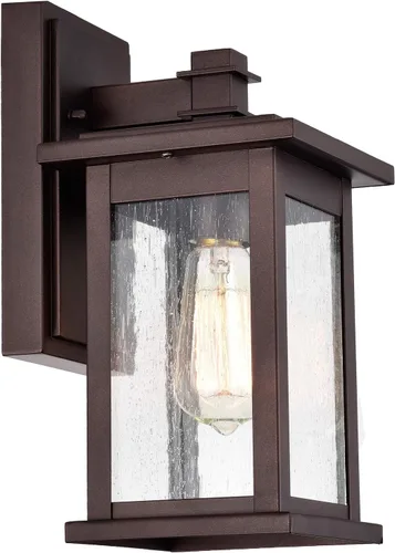 Vista 9 de MICSIU Luces de Porche de Bronce Frotado con Aceite para Pared Exterior, Lámparas Exteriores Impermeables Estilo Granja con Casquillos E26 y Negro